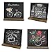 SmartUlife Mini Chalkboard Signs, 5 X 6 Inch Mini Chalkboard Sign with Base Stand, Set of 4 Pack
