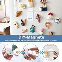 MAGABALLNET 100 Stück Mini Starke Magnete, 6×1mm Kühlschrankmagnete, Kleine Neodym Magnete für Pinnwände, Kühlschränke, Handwerk, Büro, Küche – Ansicht 5