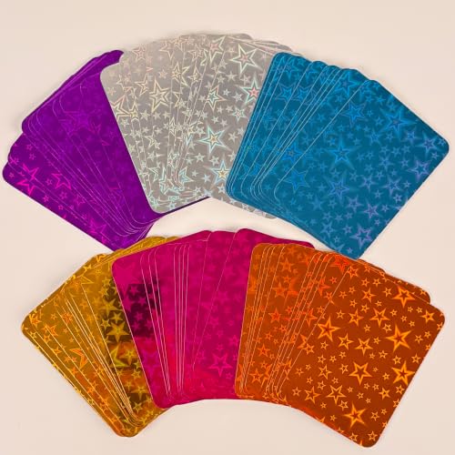 Goodiesforsoul Cosmic Oddities Craft Set‑6 Sheets 3D Stickers + 60 Star Foil Backing ATC Cards 2.5x3.5 Inch, Celestial Supplies for Junk Journaling, Scrapbooking, Artist Trading Card Making - Image 6