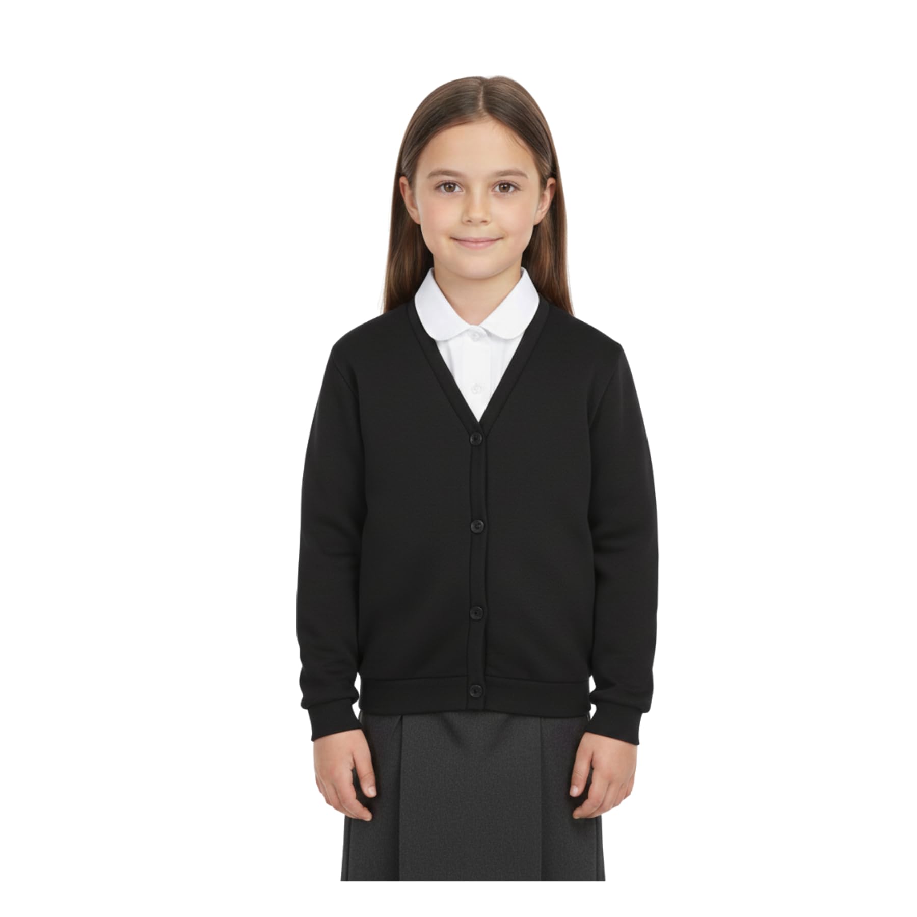 A2z 4 Kids Girls Black Club Scouts School Uniform - Uf Cardigan 13