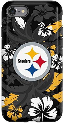 Skinit Pro Phone Case Compatible with iPhone SE - Officially Licensed NFL Pittsburgh Steelers Tropical Print Design