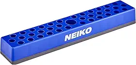 NEIKO Organizador hexagonal 02401A, suporte de broca de 37 furos, 0,6 cm para armazenamento de brocas, magnético com base magnética para chave de fenda