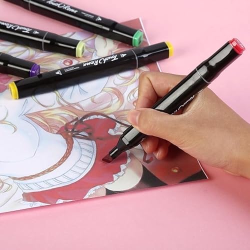 Estojo 80 Canetas Marcador para Colorir - Kit Conjunto Canetinha Profissional Tiktok Marcadora Perma