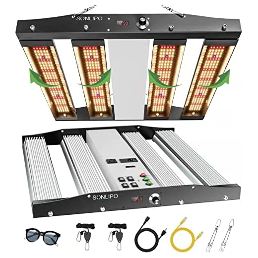 Sonlipo Grow Lampe 250W LED Pflanzenlampe Vollspektrum mit 1323 Dioden, Led Grow Light für Gemüse, Blumen und Zimmerpflanzen, Abdeckung für Growzelt 120x120cm, 150x150cm