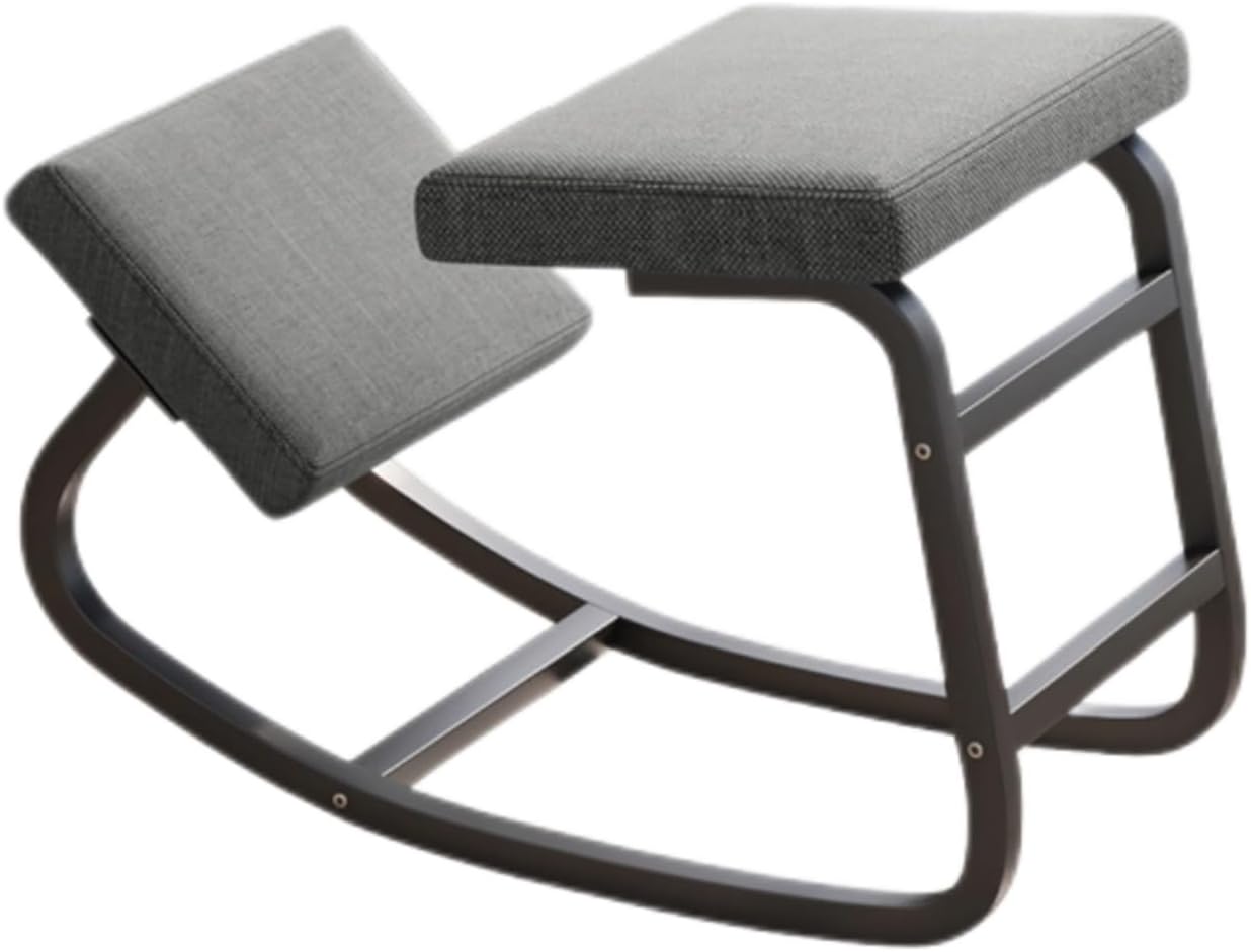 Ergonomic Kneeling Chairr,ADHD Chair,Good Posture Computer Stool,for Back and Neck Pain Relief Improvement to Home Office(Color 1,75x50x45cm-Black)