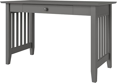 Miniatura 8 de AFI, Mission - Escritorio de madera maciza con cajón, color gris