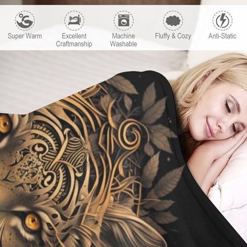 Colcha de franela de tigre 150x200 cm para cama y sofá 4