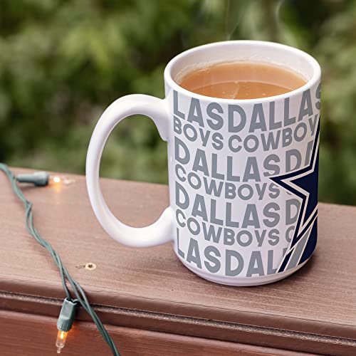 Image of Rico Industries NFL Football 15 oz White Ceramic Mug