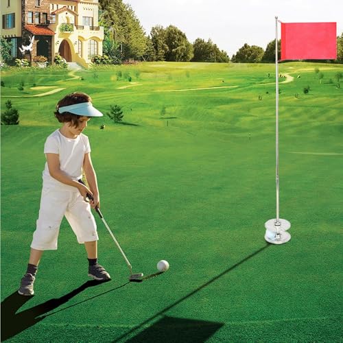 Practice Golf Flagstick rétractable avec coupelle pour entraînement de précision - 3