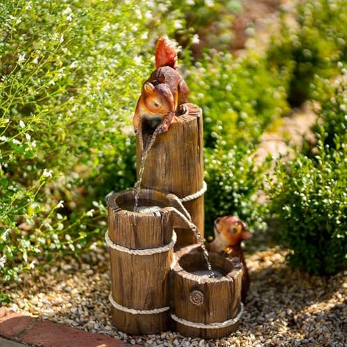 Image of Swarnhouse Decorative Water Fountain with LED Light, 2 Feet, Indoor Tabletop Waterfall for Home Office Garden (Article 4)