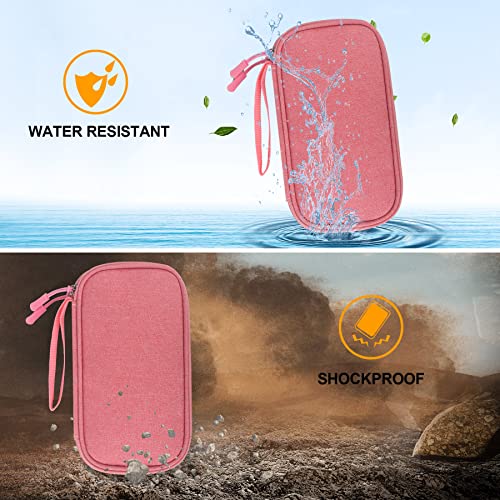 Image of Elonbo Diabetic Supplies Storage Bag, Portable Glucose Meter Carrying Case, Insulin Pen and Medication Travel Case for Glucose Meters, Insulin Pen, Test Strips, Lancets, Syringe, Small Ice Pack, Pink