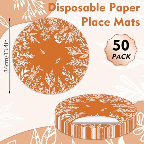 Set de table automne jetable 34 cm pour décoration de table de mariage