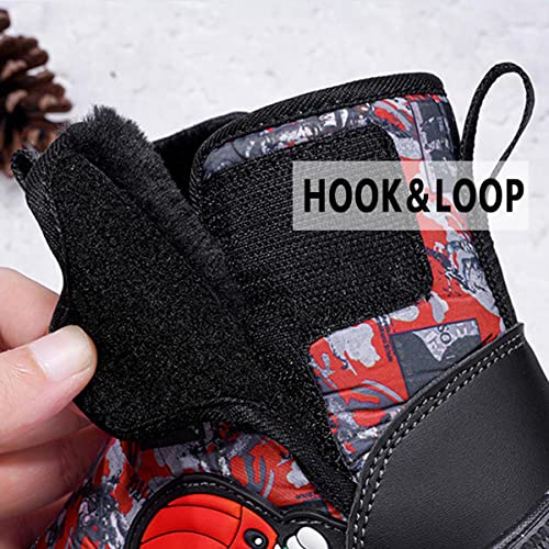 YUKTOPA Boys Girls Snow Boots Waterproof Mid Calf Winter Warm Boots Slip Resistant Cold Weather Outdoor Boots4