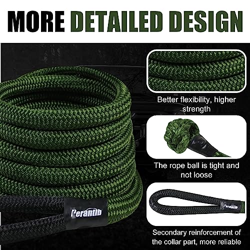 Perantlb Kinetic Recovery Rope - 1" x 20ft (33000lbs), Tow Rope with Soft Shackle and Glove, Suitable for 4WD Pick Up Truck, SUV, ATV, UTV by Perantlb - Image 2