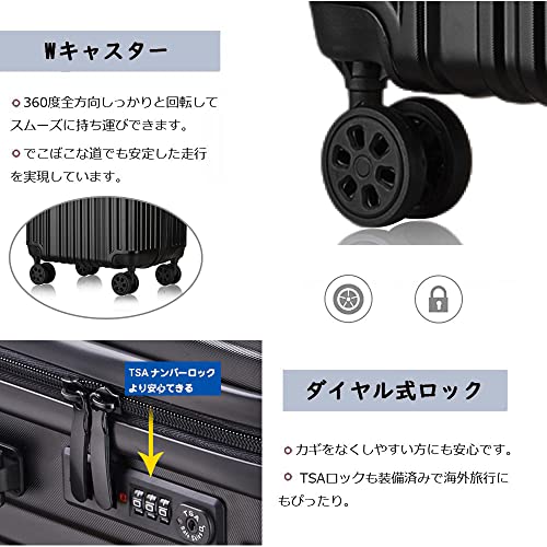 [REGESY] スーツケース ファスナー 軽量 キャリーケース ジ