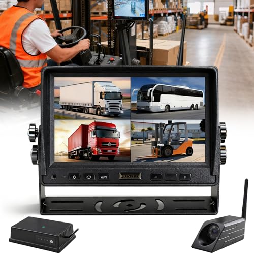 Image of HD 720P Wireless Camera with 7-inch Display, Supports Video Recording, for Trailer /RV /Truck /Car /Tractor ACT501 /forklift