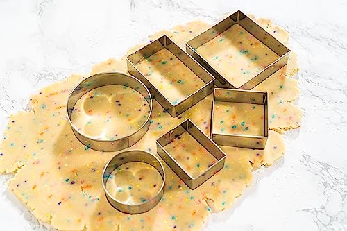 Bakerpan Stainless Steel Square Cookie Cutter Shapes (2 Inch & 3 Inch) #TOP1