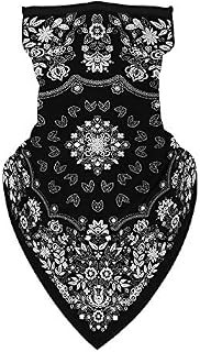 Timemory Unisex Seamless Triangle Face Rave Bandana Neck Gaiter Tube Cover, Motorcycle Face
