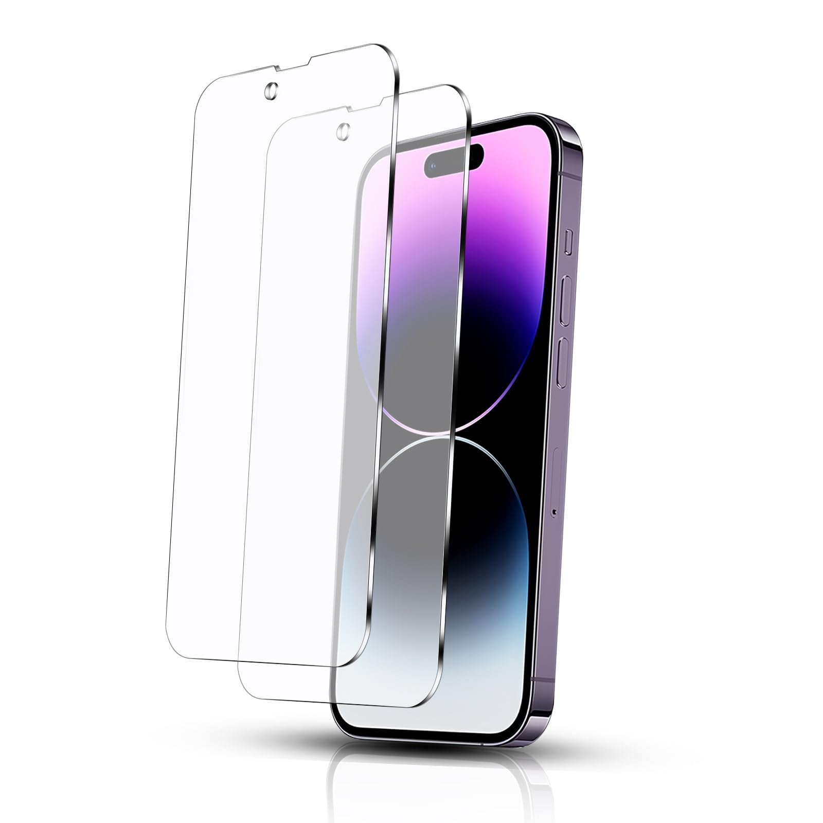 【アンチグレア】iPhone 14 Proガラスフィルム さらさら アイホン14プロ フィルム アンチグレア 指紋防止 ゲーム用 ノングレア つや消 アイホン14プロ 強化ガラス 画面 液晶 シート【指紋軽減/タッチ感/滑らか/音ゲー/2枚入り】