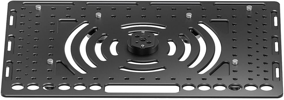 LEOFOTO Laptop Tray with 3/8" & 1/4" Mounting Holes, Universal Fit, Arca Standard, Secure Laptop Clamps, Tripod Mounting Gear LCH-3S