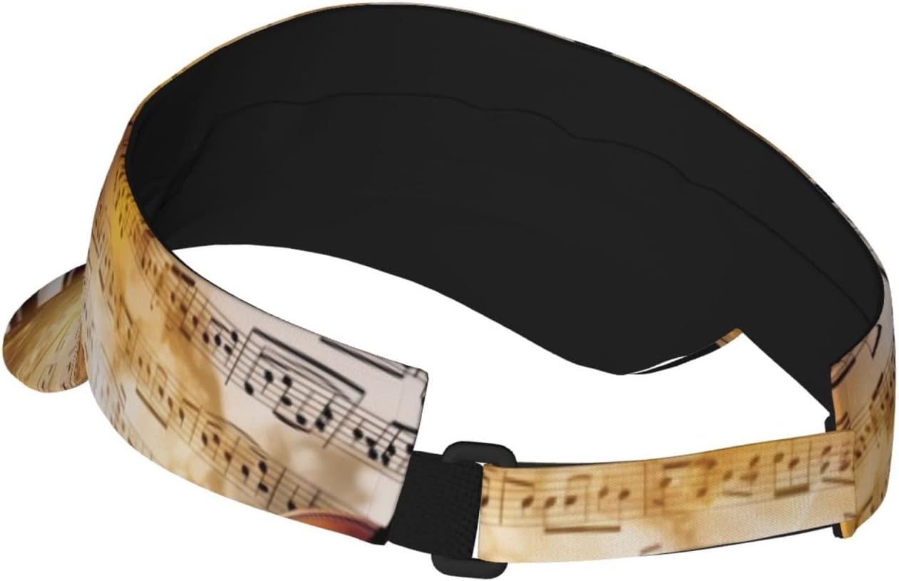 Piano Violin Music Notes Sun Visor Hats Adjustable Sports Visor image 4