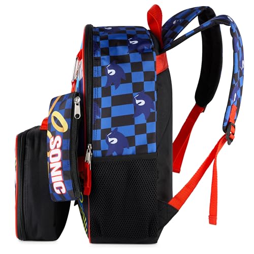 AI ACCESSORY INNOVATIONS Sonic the Hedgehog 5 PC Backpack Set for Girls & Boys, 16” Book Bag Featuring Sonic, Shadow, & Knuckles by AI ACCESSORY INNOVATIONS - Used condition - Image 3