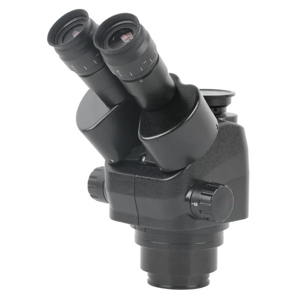 Microscope 0.5X-55X Zoom Simul-Focal Stereo Trinocular Microscope Head Super Widefield 10X23MM Eyepieces 0.5X 2.0X Auxiliary Objective Lens(Wiht 0.5X 2.0)