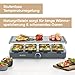 SEVERIN Raclette-Partygrill mit Naturgrillstein, Raclette mit Grillplatte aus Stein und 8 antihaftbeschichteten Pfännchen, Tischgrill für 8 Personen, max. 1300 W, schwarz, RG 2372