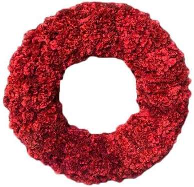 Celosia Wreath, 13-Inch, Red