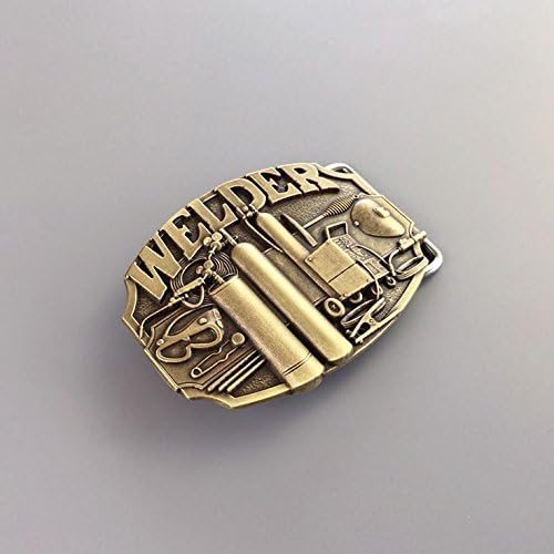 JEAN'S FRIEND Vintage Bronze Plated Welder Trades Tradesman Belt Buckle US Stock - Image 2