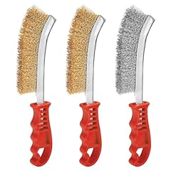 Flintronic 3 Pezzi Spazzole Metalliche, Set di Spazzole Metalliche da 250mm, Lucidatura Pulito, per Ferro Legno Vernice Griglie Metalliche, Rimozione Ruggine/Corrosione/Vernice