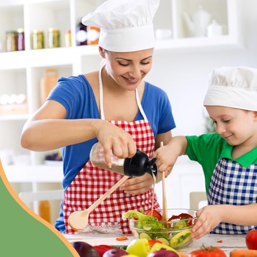 Lallisa 3 Pcs Salad Dressing Shaker Salad Dressing Bottle Mixer Salad Dressing Containers with Lids Multifunctional Manual Sauces Mixer - Thumbnail 5
