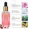 Rose Facial Serum,Deep Hydrating Serum for Face,Skin Care Moisturizing Serum with Rose Petals Extract Hyaluronic Acid…