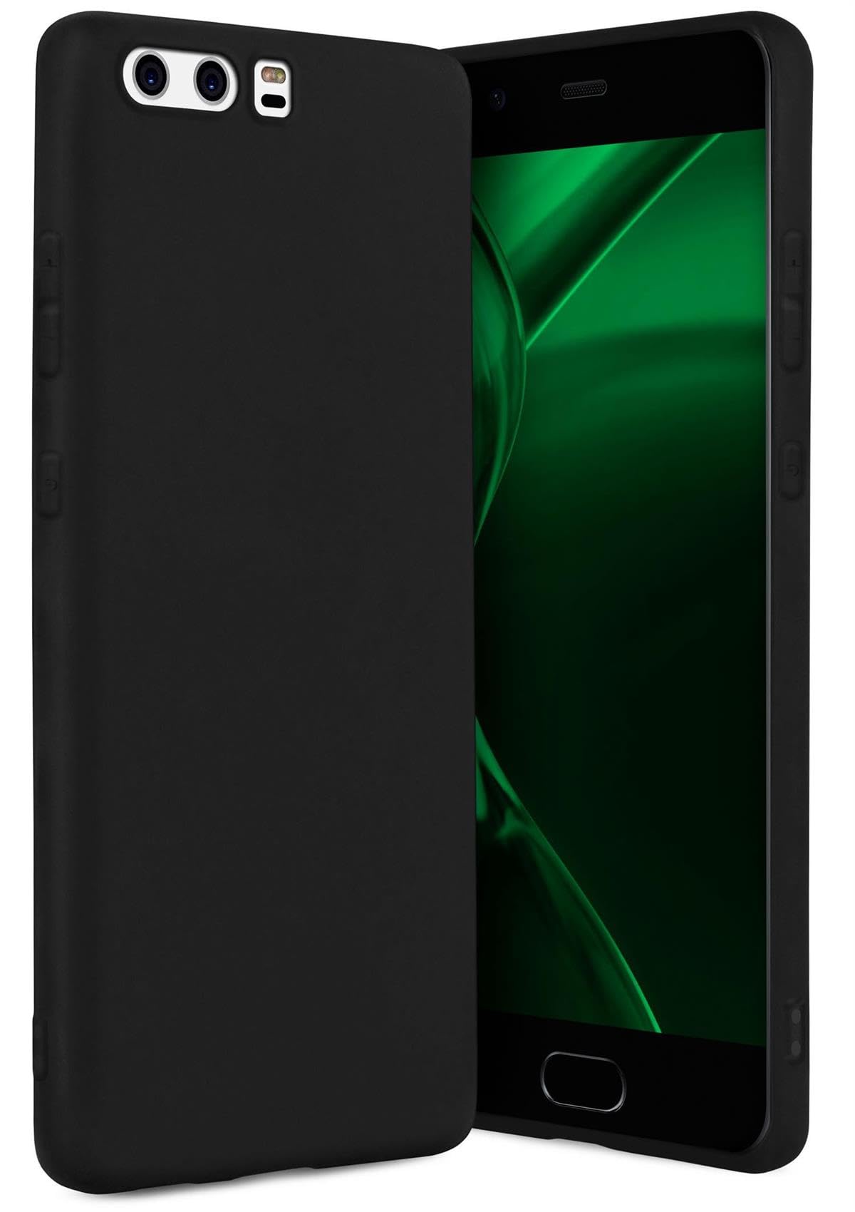 OneFlow SlimShield PRO Cover Flessibile Per Huawei P10 Plus – Silicone E TPU, Ultra Sottile, Antiscivolo, Protezione 360° (Nero)