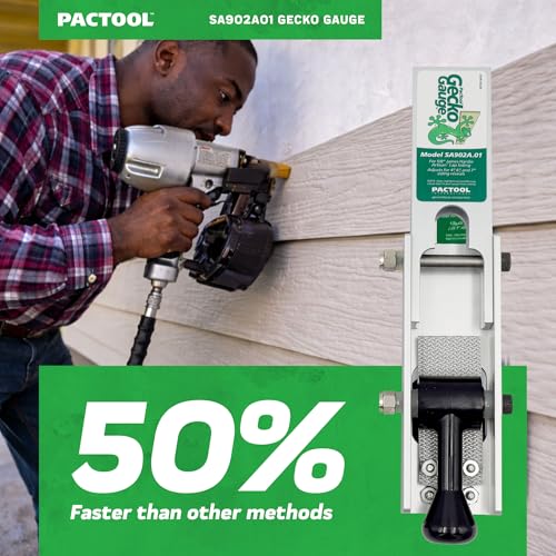 Image of PacTool SA902A01 Artisan Gecko Gauge Siding Mounting Kit - For Use with 5 /8-Inch Fiber Cement Siding, James Hardie's Updated HZ5 Series - Lap Siding Gauge - Essential Siding Tools