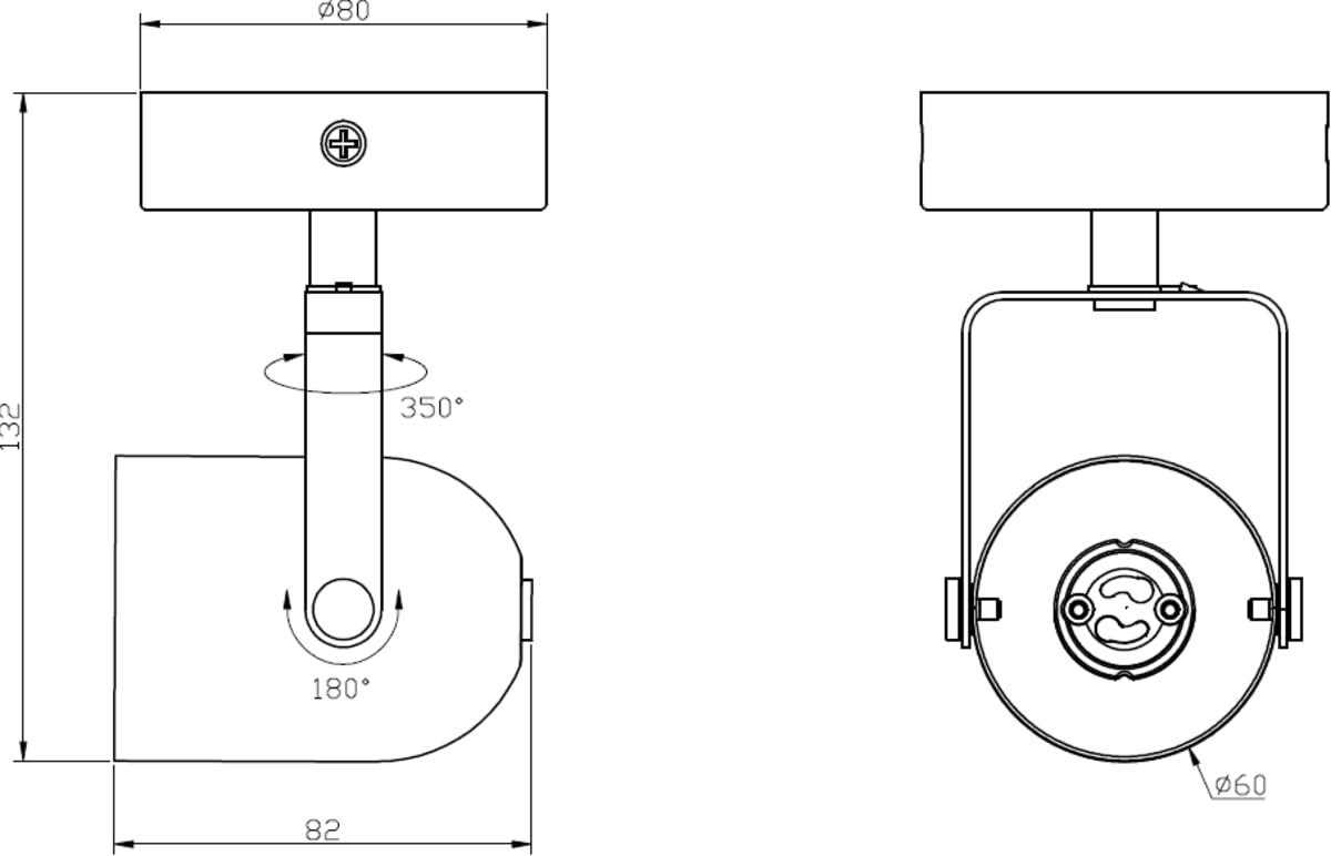 Faretto Da Parete Soffitto Spot Orientabile Plafone E Incasso Grigio Gu10 4017807573947 550 - Foto 13