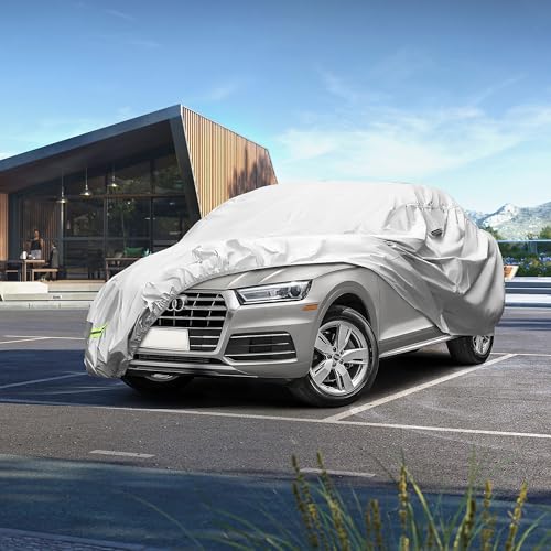 Image of YOLENY Car Cover Waterproof All Weather Full Exterior Covers with Zipper,Universal Fit Sedan BMW Z3,Honda S2000,Mazda Miata /MX-5,Saturn Sky,Pontiac Solstice,Toyota MR2 Spyder(UP to 161 inch)