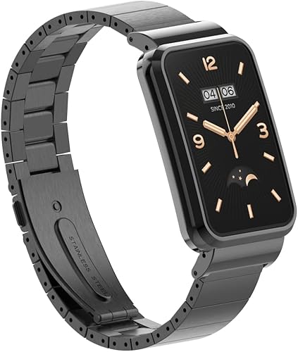 Miniatura 2 de HOPMC pulsera de metal marco protector y correa de bayoneta de malla de acero de 0.709 in para Xiaomi Mi Band 7 Pro Fashion Choice