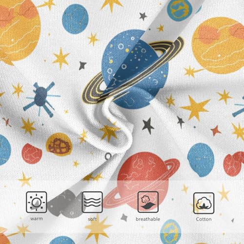 Wusikd Colorful Planets Girls' Underwear Cotton Stars Girls Briefs Soft Toddler Underwear 2T3