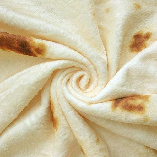 Joyching Burritos Tortilla Blanket Double Sided For Kids Adult 60 Inches Round Blanket Novelty Food Taco Flannel Soft Throw Blanket #TOP2