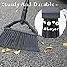 SZJYHQY 2PCS Heavy Duty Broom, Broom for Sweeeping Indoor and Outdoor, Angle Broom with Long Pole, Outdoor Broom for Courtyard/Garages/Slidewalk, Indoor Broom for Kitchen Lobby Canteen Black
