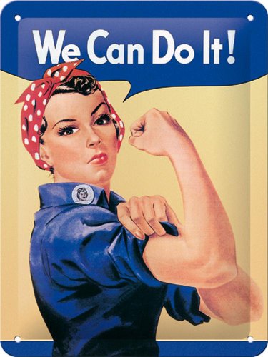 Nostalgic-Art Cartel de Chapa Retro USA – We Can do it – Idea de Regalo para la...