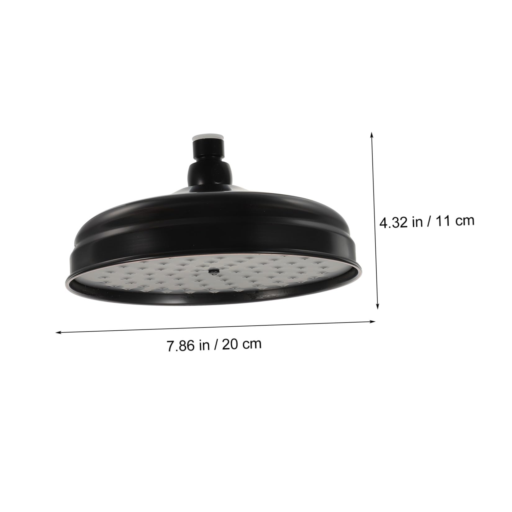 Cabezal de Ducha Fijo Retro de Cobre Negro Rociador de Lluvia Grande para Baño Suministro de Ducha Efecto Cascada Antiobstrucción Compacto y Fácil de Instalar Vintage