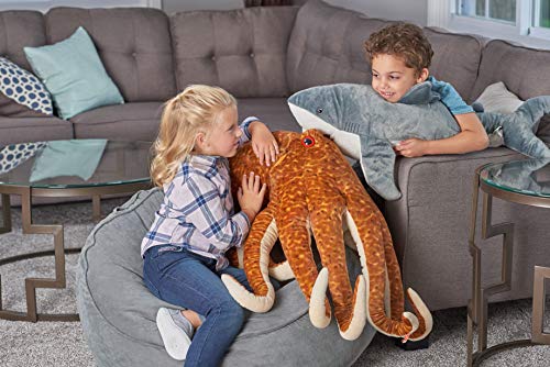 Wild Republic 18700 Jumbo Plüsch Hai Haifisch, großes Kuscheltier, Plüschtier, Cuddlekins, 76 cm – Bild 6