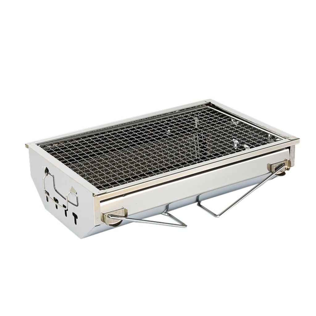 Poêle à charbon de bois pliant en acier inoxydable pour barbecue de camping