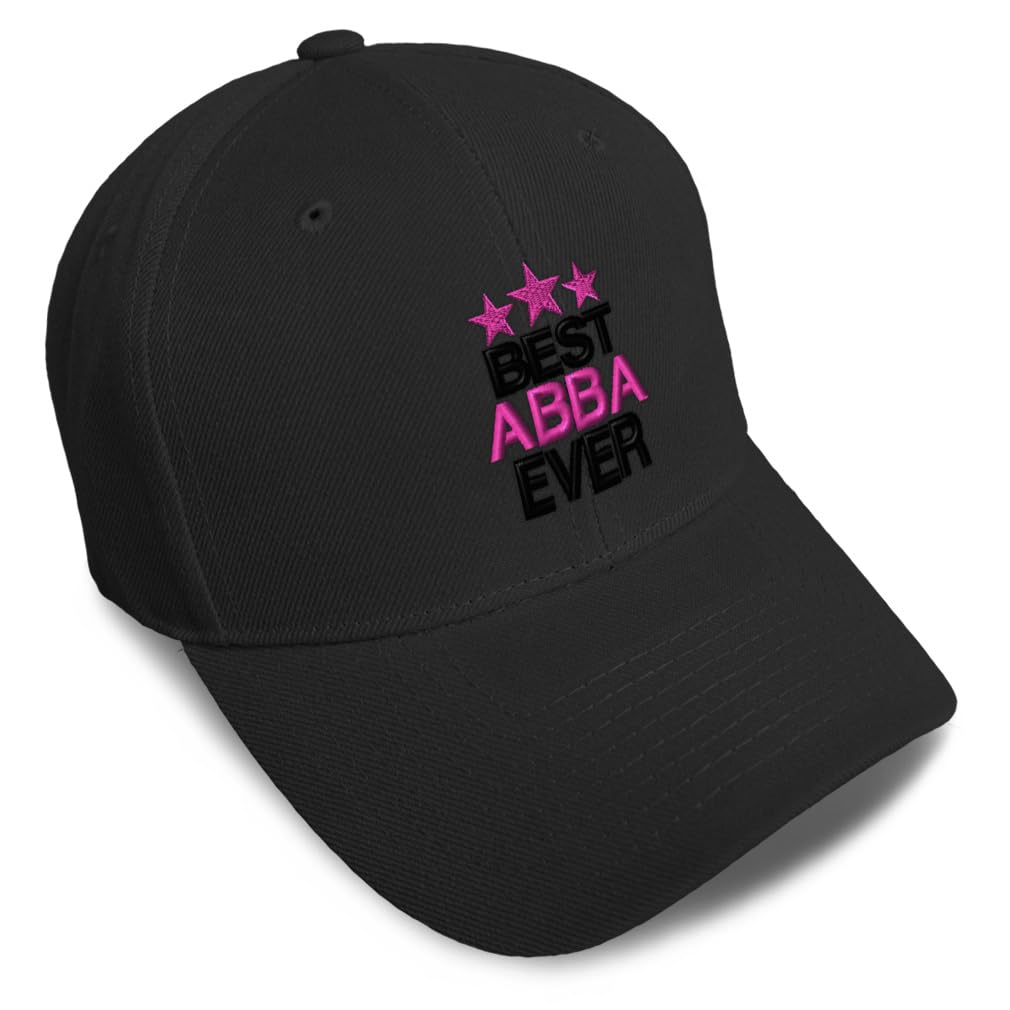 Baseball Caps for Men & Women Embroidered Best Abba Ever Dad Father Ladies & Men Baseball Hats Acrylic