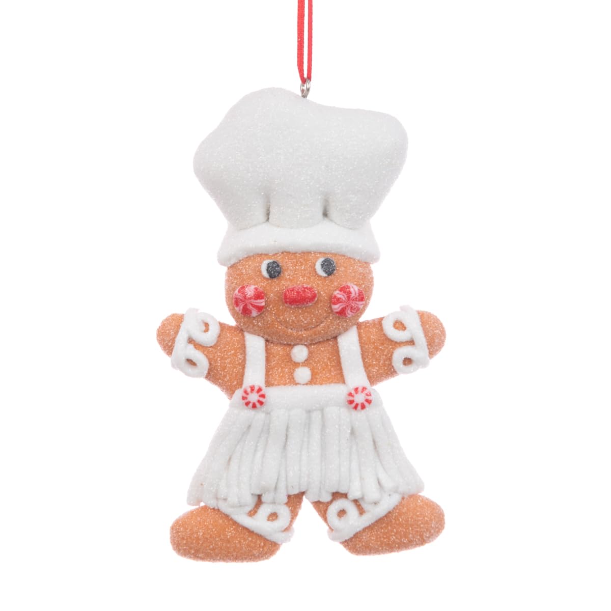 Glamour Girlz Mrs Gingerbread Baker Chef Mr Christmas Hanging Tree Decoration 12Cm Clay Dough Christmas Tree Decoration Hanging Ornament Bauble Traditional Holiday Decor Gift Xmas Trendy (Mrs)