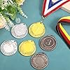PATIKIL Guldprismedaljer, 24 st tomma vinnarmedaljer i olympisk stil med halsband metallmedaljer priser för tävlingar, festdekorationer, silver #4