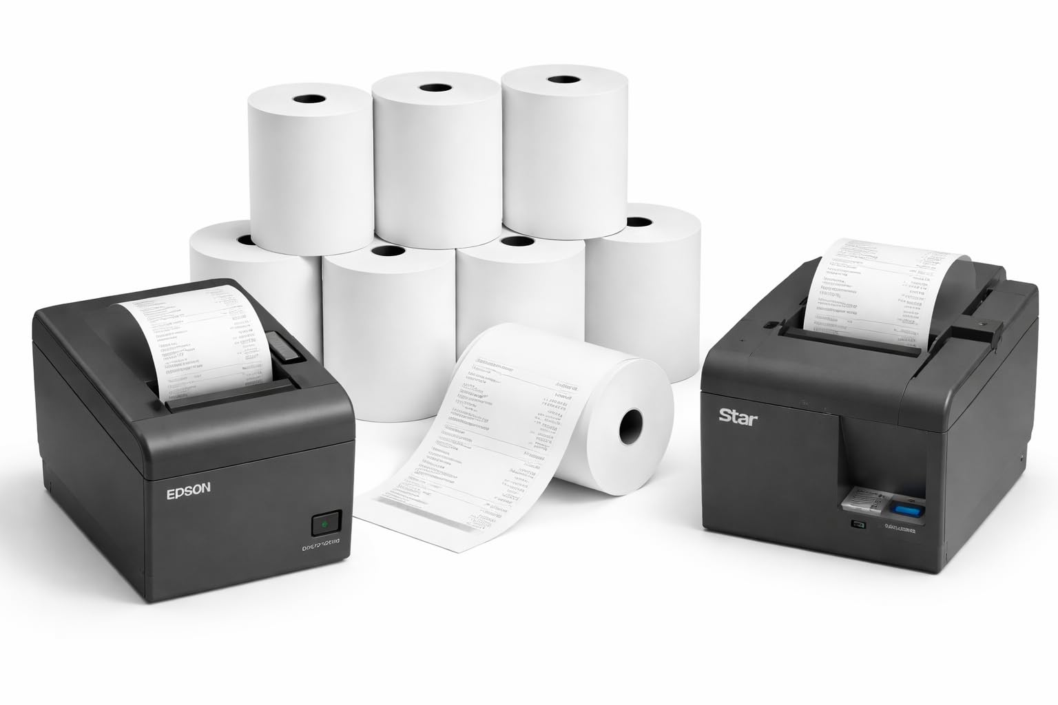 Replacement Receipt Paper Rolls, 80 x 80, for Epson, Star, Bixolon, Point of Sales Printers (40)