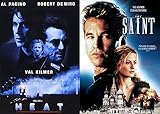 From Tales of International Espionage to Shoot Outs in the Streets Val Kilmer Brings It: Heat & The Saint 2 DVD Bundle